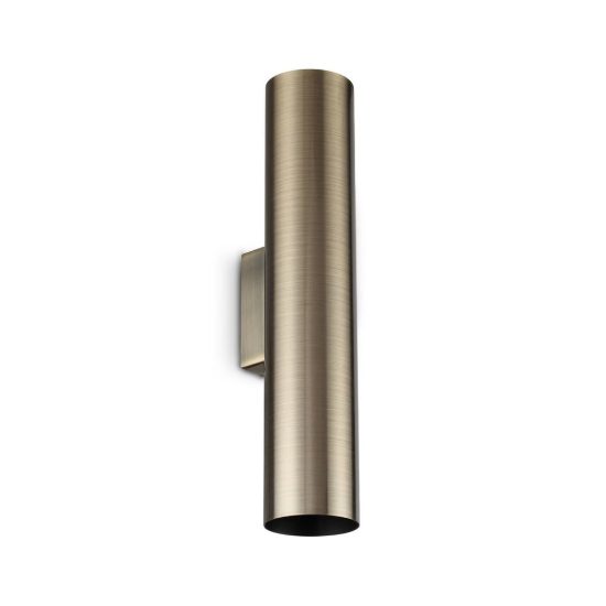 Ideal lux look applique cilindrica 2 luci gu10 30cm per soggiorno contemporanea brunita