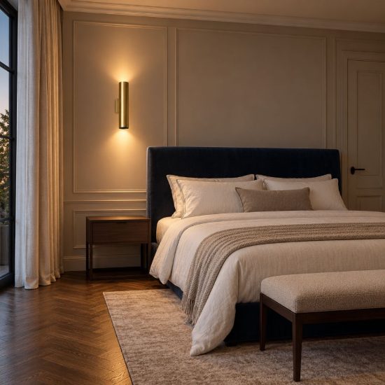 Ideal lux look applique cilindrica 2 luci gu10 30cm per soggiorno contemporanea ottone