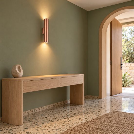Ideal lux look applique cilindrica 2 luci gu10 30cm per soggiorno contemporanea rame
