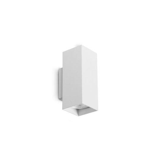 Ideal lux look applique rettangolare 2 luci gu10 15cm per soggiorno moderna bianca