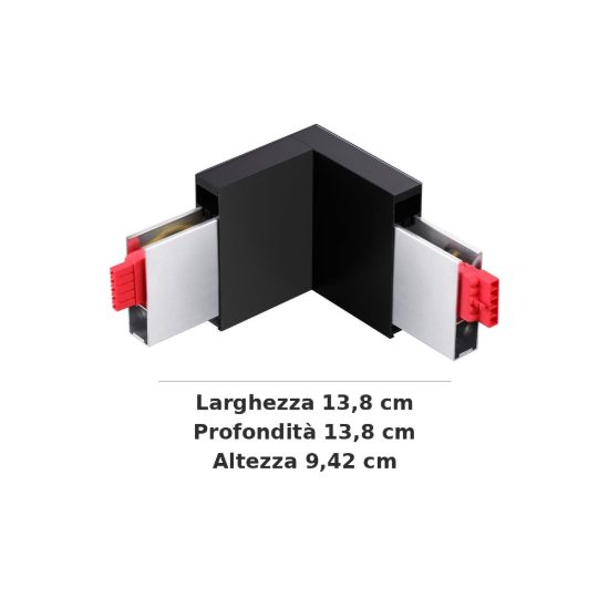 Ideal lux steel profilo angolare cieco per sistema lineare a sospensione nero