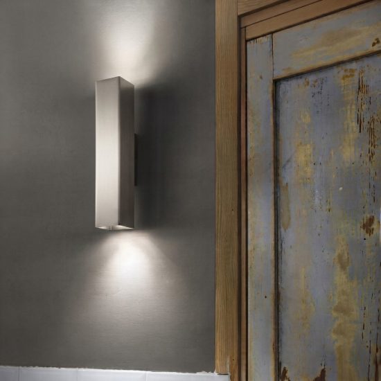 Ideal lux look applique rettangolare 2 luci gu10 15cm per soggiorno moderna cromata