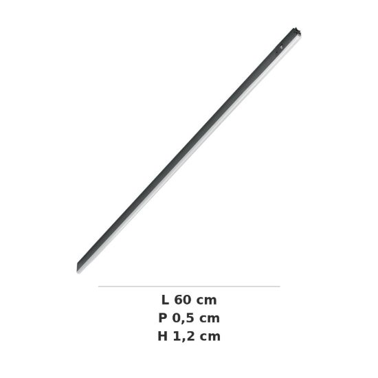 Ideal lux deva wide inner faretto lineare per binario magnetico led 11w 4000k 60cm luce diffusa nero