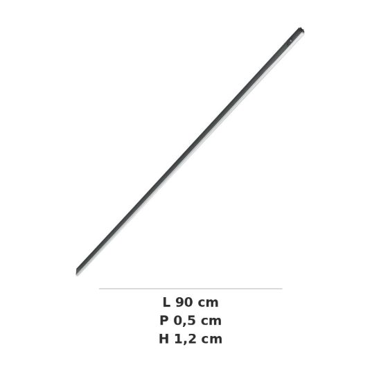 Ideal lux deva wide inner faretto lineare per binario magnetico led 16w 4000k 90cm luce diffusa nero