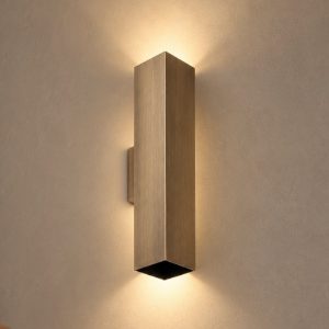 Ideal lux look applique rettangolare 2 luci gu10 30cm per soggiorno contemporanea brunita
