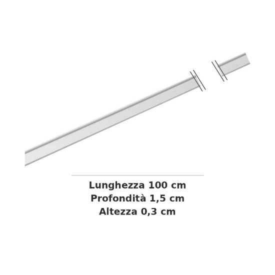 Ideal lux stick copertura 1m per binario magnetico bianca