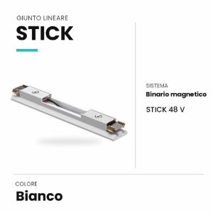 Ideal lux stick giunto lineare per binario magnetico bianco