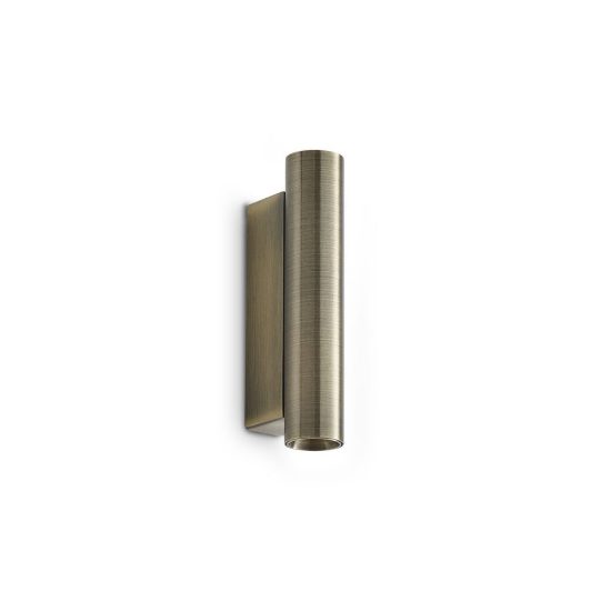 Ideal lux look applique cilindrica led 9w 3000k 15cm per soggiorno contemporanea ottone