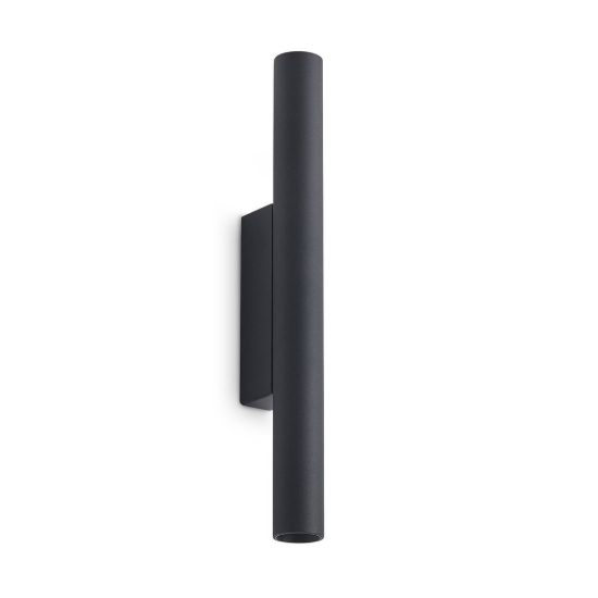 Ideal lux look applique cilindrica led 9w 3000k 30cm per soggiorno moderna nera