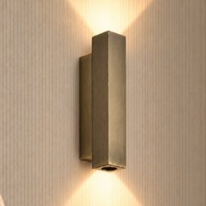Ideal lux look applique rettangolare led 9w 3000k 15cm per soggiorno contemporanea ottone