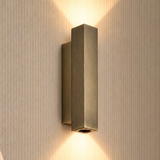 Ideal lux look applique rettangolare led 9w 3000k 15cm per soggiorno contemporanea ottone
