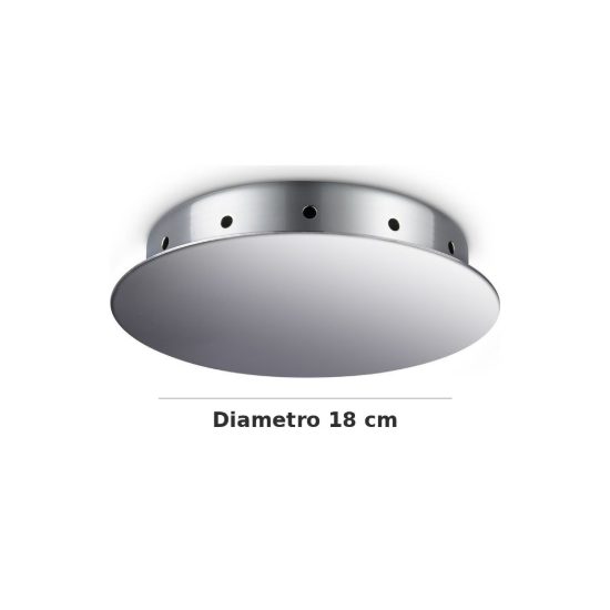 Ideal lux rosone magnetico a 12 luci 18cm cromo