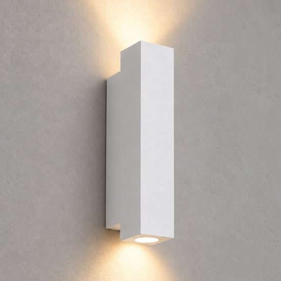 Ideal lux look applique rettangolare led 9w 3000k 30cm per soggiorno moderna bianca