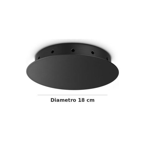 Ideal lux rosone magnetico a 12 luci 18cm nero
