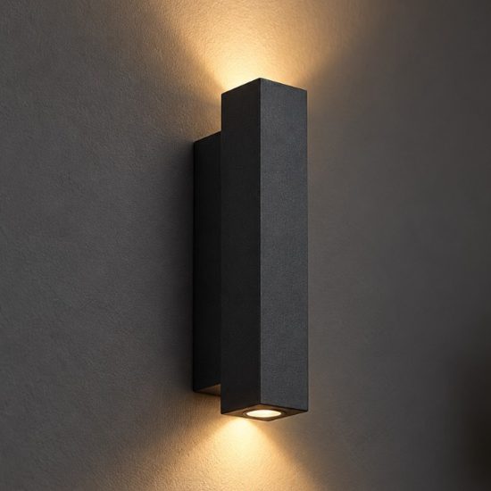 Ideal lux look applique rettangolare led 9w 3000k 30cm per soggiorno moderna nera