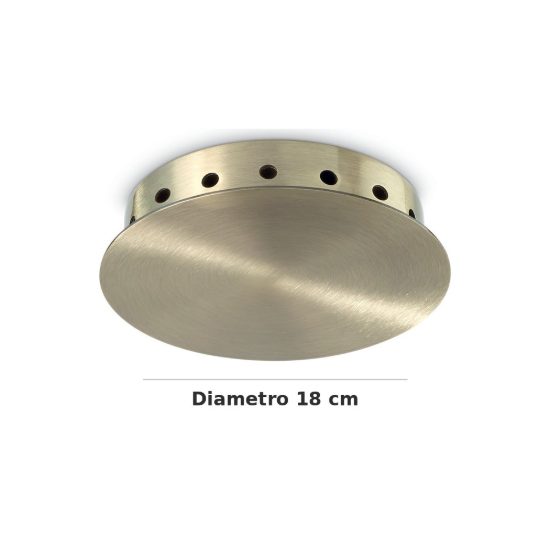 Ideal lux rosone magnetico a 12 luci 18cm ottone
