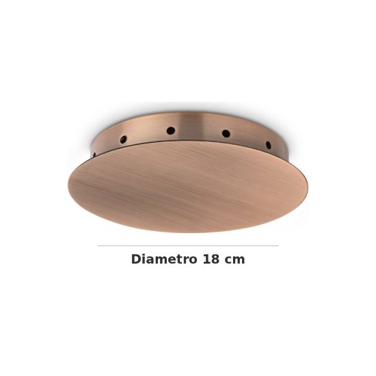 Ideal lux rosone magnetico a 12 luci 18cm rame