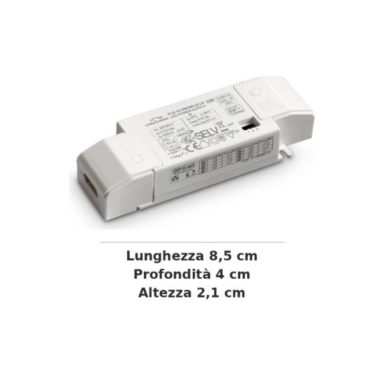 Ideal lux play alimentatore dimmerabile dali push 12w 300ma per faretti da incasso