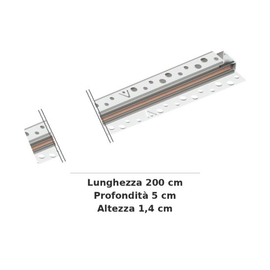 Ideal lux stick binario magnetico 48v da incasso 2m bianco