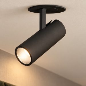 Ideal lux play faretto da incasso per cartongesso orientabile 13w 4000k foro 4,5cm cilindrico nero