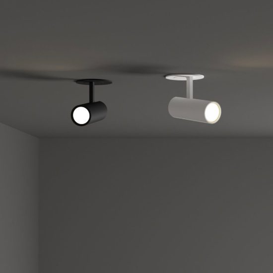Ideal lux play faretto da incasso per cartongesso orientabile 13w 4000k foro 4,5cm cilindrico bianco