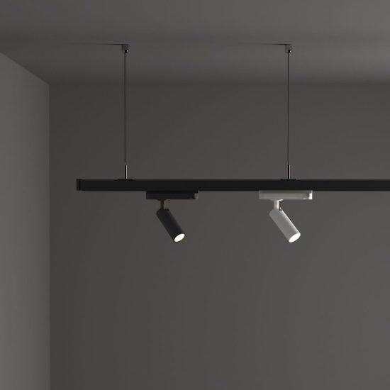 Ideal lux play faretto per binario trifase orientabile led 13w 3000k cilindrico moderno nero