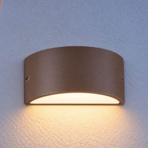 Ideal lux rex-2 applique da esterno e27 25cm moderna caffè ip54