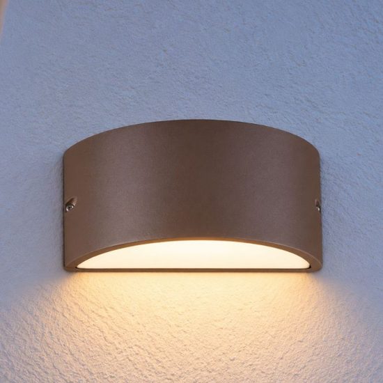 Ideal lux rex-2 applique da esterno e27 25cm moderna caffè ip54