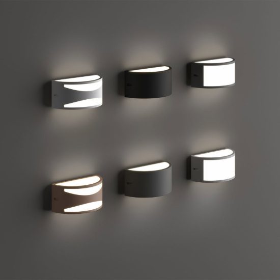 Ideal lux rex-2 applique da esterno e27 25cm moderna caffè ip54