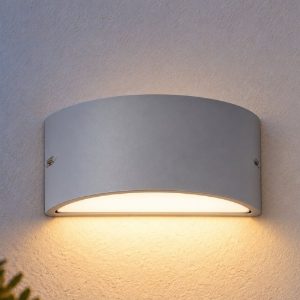Ideal lux rex-2 applique da esterno e27 25cm moderna grigio ip54
