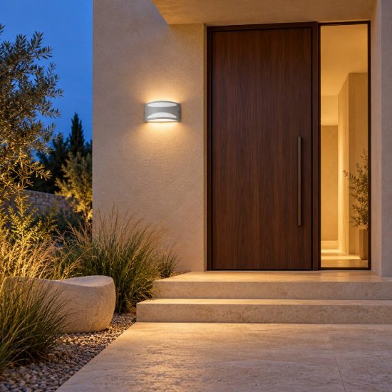 Ideal lux rex-3 applique da esterno e27 25cm moderna grigio ip54