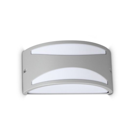 Ideal lux rex-3 applique da esterno e27 25cm moderna grigio ip54