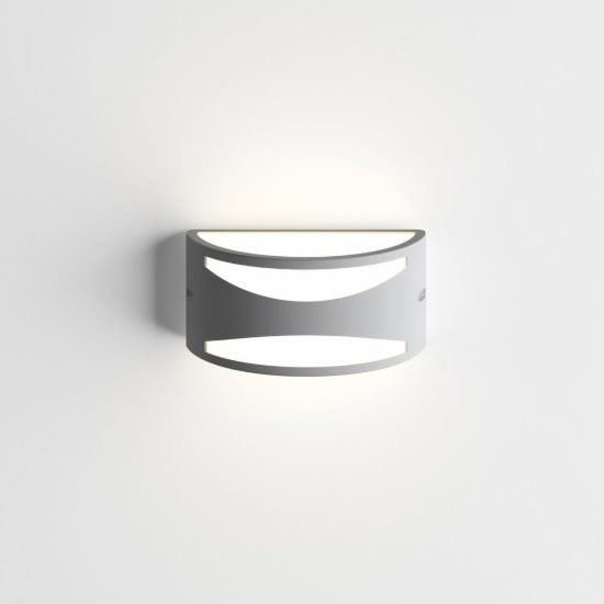 Ideal lux rex-3 applique da esterno e27 25cm moderna grigio ip54