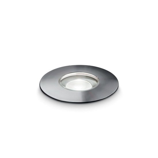 Ideal lux rocket faretto da incasso da esterno pavimento led 10w 4000k 10,4cm rotondo acciaio