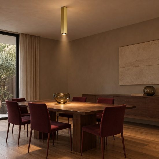 Ideal lux look faretto da soffitto a sezione quadrata gu10 40cm per ingresso ottone