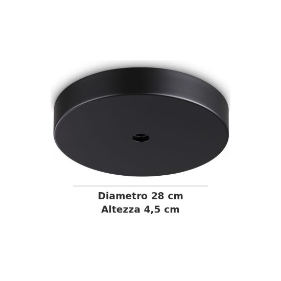 Ideal lux mapa rosone cloud per 13 pendenti g4/g9/e14/e27 28cm nero