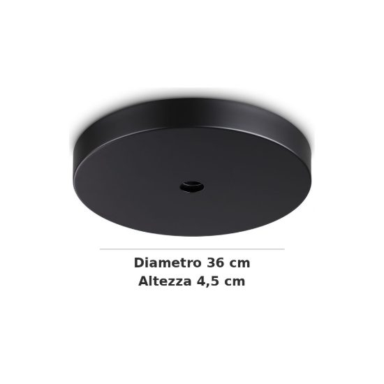 Ideal lux mapa rosone cloud per 25 pendenti g4/g9/e14/e27 36cm nero