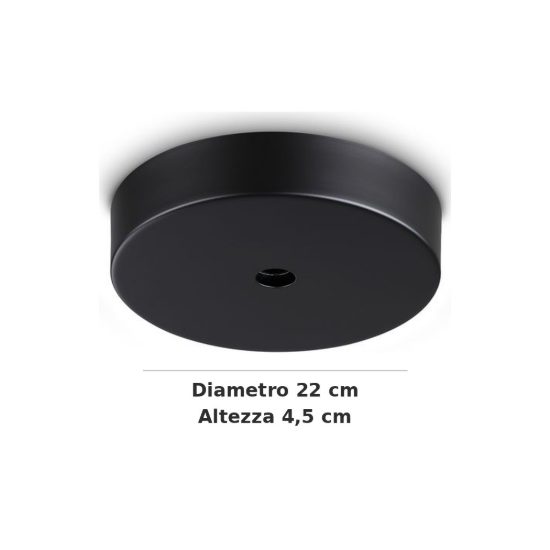 Ideal lux mapa rosone cloud per 3 pendenti g4/g9/e14/e27 22cm nero