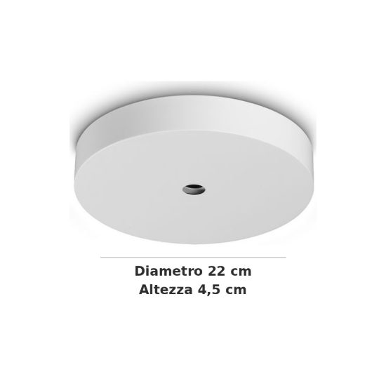 Ideal lux mapa rosone cloud per 7 pendenti g4/g9/e14/e27 22cm bianco