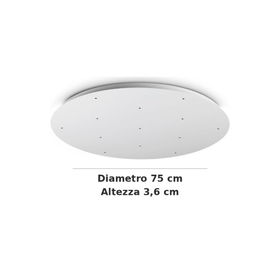 Ideal lux mapa rosone drop per 13 pendenti led 75cm bianco