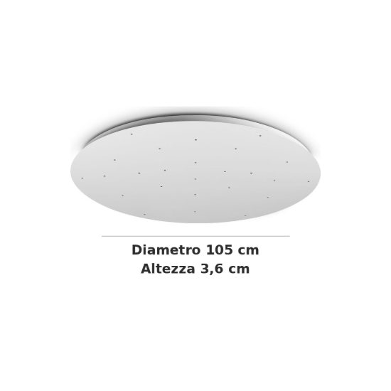 Ideal lux mapa rosone drop per 25 pendenti led 105cm bianco