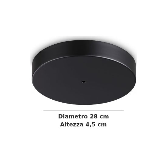 Ideal lux mapa rosone cloud per 13 pendenti led 28cm nero