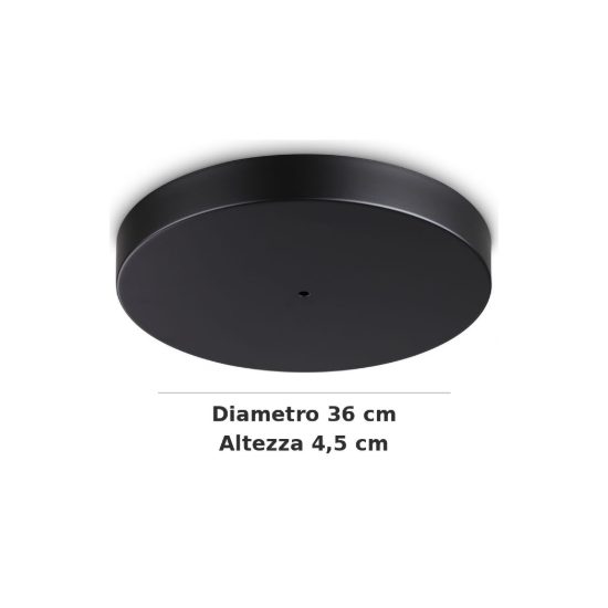 Ideal lux mapa rosone cloud per 25 pendenti led 36cm nero