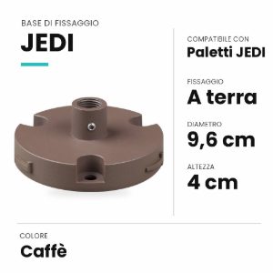 Ideal lux jedi base di fissaggio a picchetto per paletti da esterno caffè