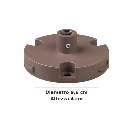 Ideal lux jedi base di fissaggio a picchetto per paletti da esterno caffè