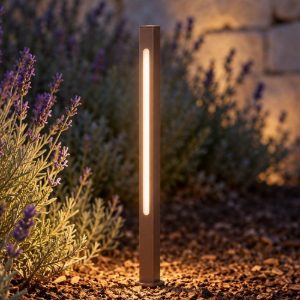 Ideal lux jedi paletto da esterno giardino led 7w 3000k 40cm lineare moderno caffè