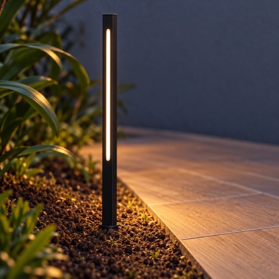 Ideal lux jedi paletto da esterno giardino led 7w 3000k 40cm lineare moderno nero