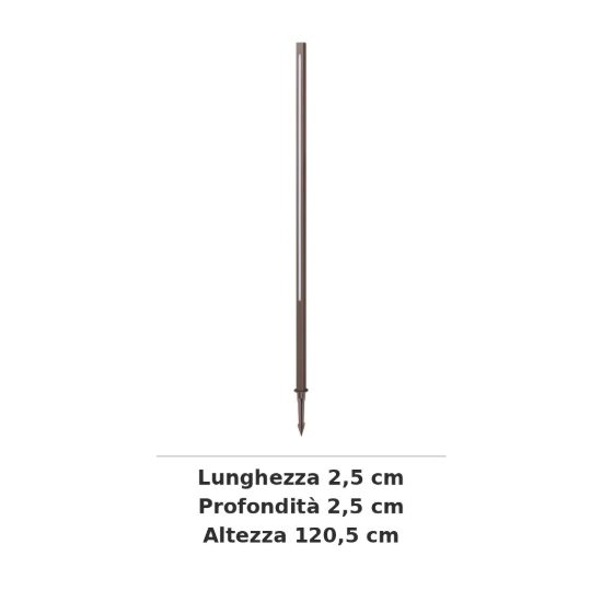 Ideal lux jedi paletto da esterno giardino led 19w 3000k 120,5cm lineare moderno caffè