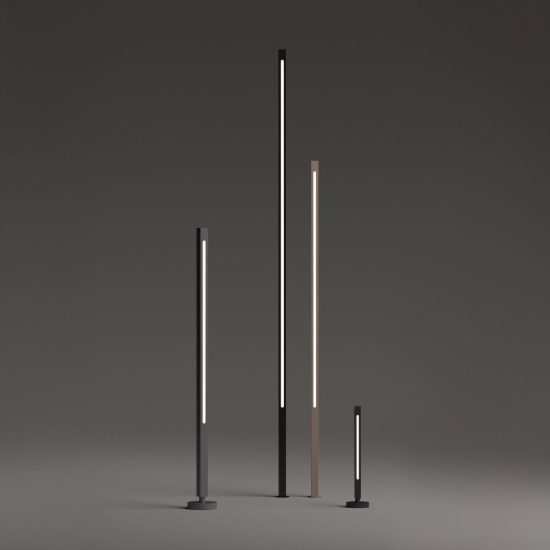 Ideal lux jedi paletto da esterno giardino led 25w 3000k 160,5cm lineare moderno caffè