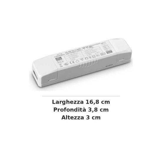 Ideal lux mapa alimentatore on-off 60w 12v per sistemi mapa e post-it